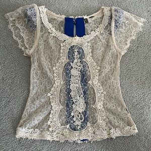 Anthropologie Fei lace top, size 2